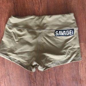 NWOT Savage Barbell Booty Shorts